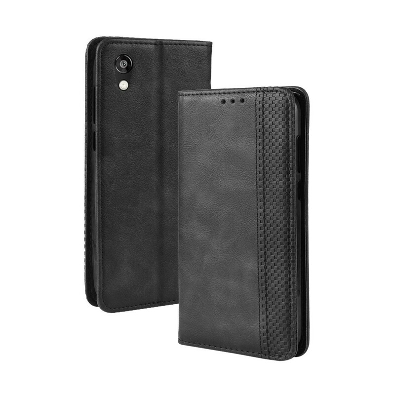 Flip Cover Huawei Y5 2019 Effet Cuir Vintage Stylisé