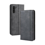 Flip Cover Samsung Galaxy Note 10 Effet Cuir Vintage Stylisé