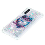 Coque Samsung Galaxy A70 Miss Hibou Paillettes