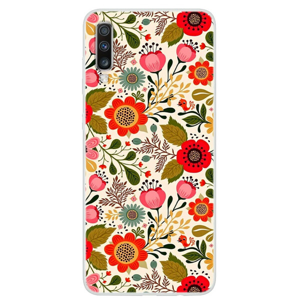 Coque Samsung Galaxy A70 Tapisserie Fleurie