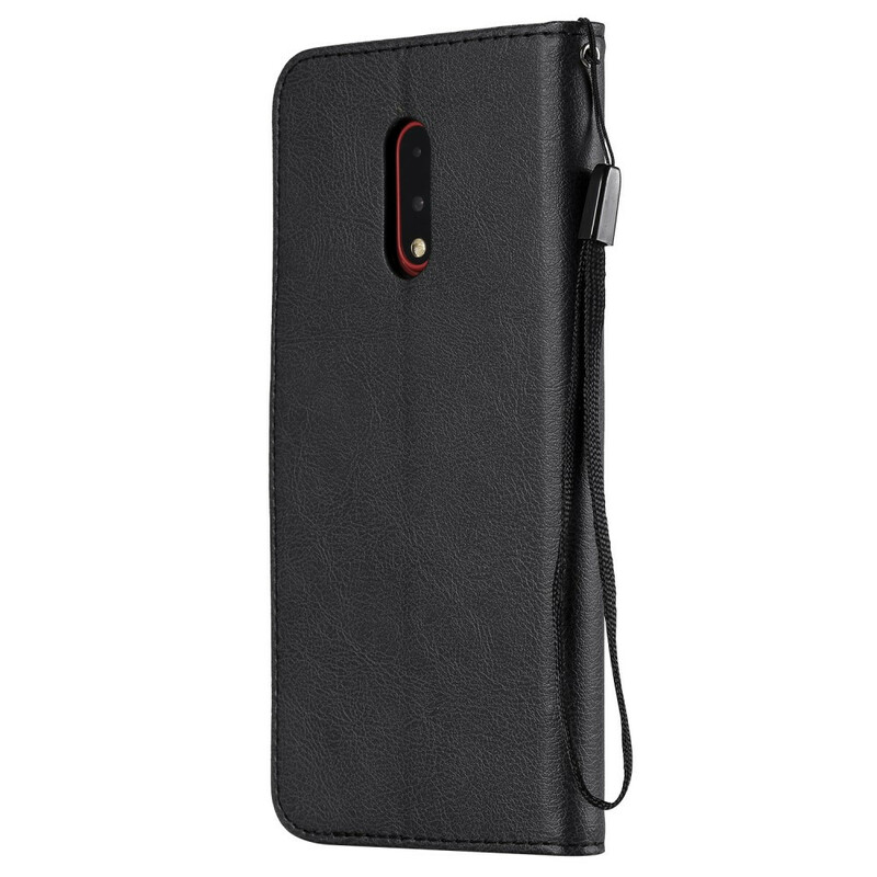 Housse OnePlus 7 Effet Cuir à Lanière