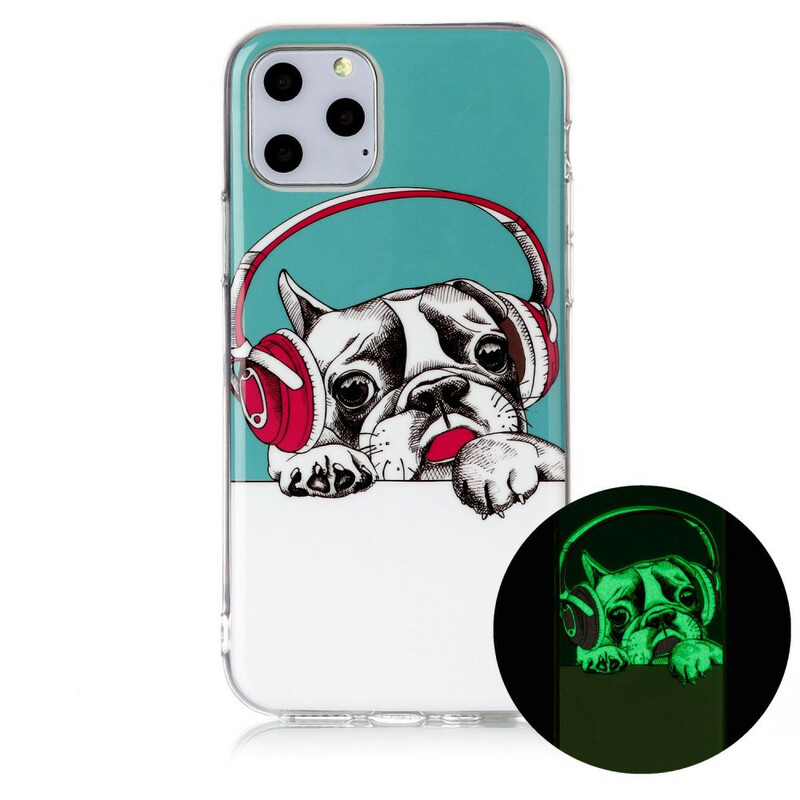 Coque iPhone 11 Chien Fluorescente