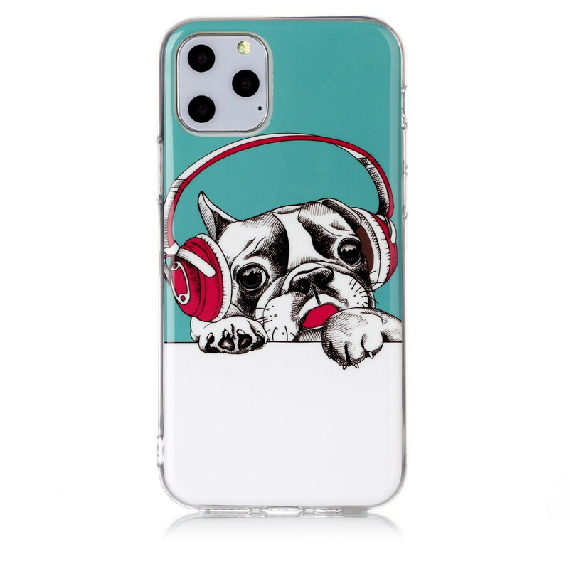 Coque iPhone 11 Chien Fluorescente