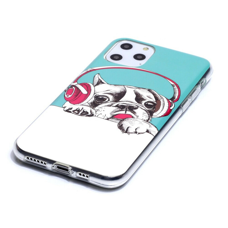 Coque iPhone 11 Chien Fluorescente