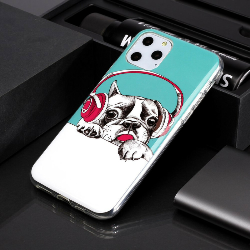 Coque iPhone 11 Chien Fluorescente