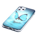 Coque iPhone 11 Papillon Bleu Fluorescente