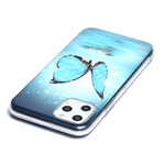 Coque iPhone 11 Papillon Bleu Fluorescente