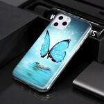 Coque iPhone 11 Papillon Bleu Fluorescente