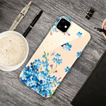 Coque iPhone 11 Bouquet de Fleurs Bleues