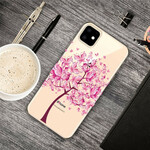 Coque iPhone 11 Top Arbre Rose