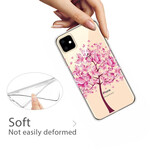 Coque iPhone 11 Top Arbre Rose