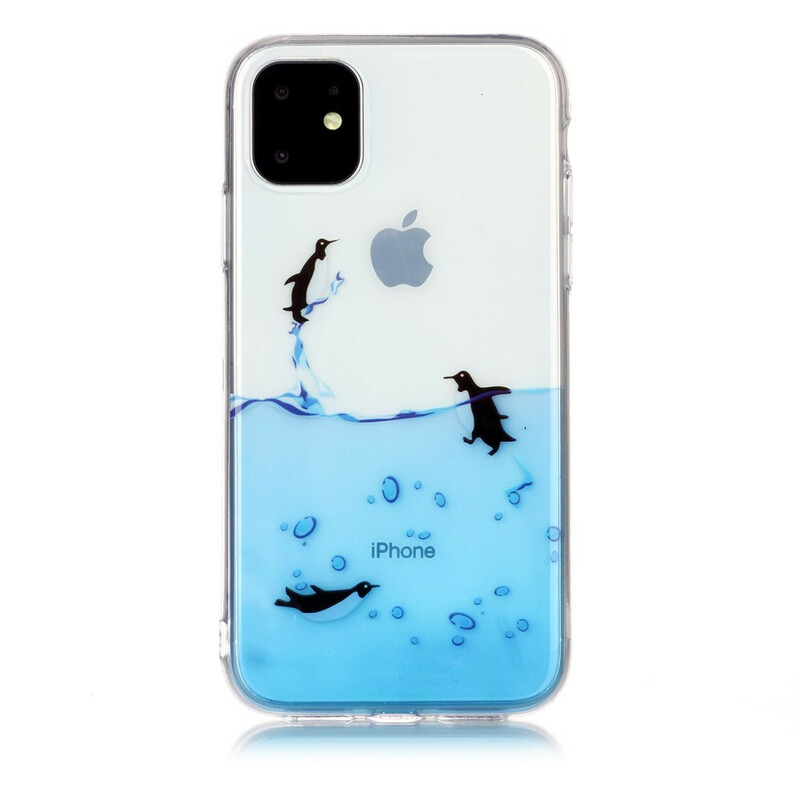 Coque iPhone 11 Transparente Jeu de Pingouins