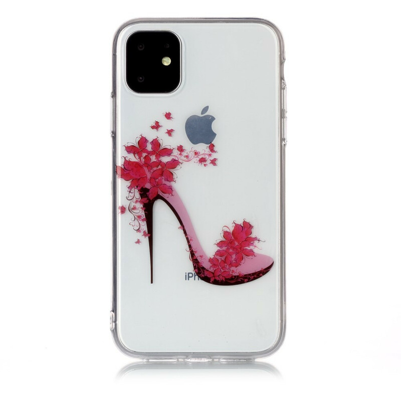 Coque iPhone 11 Escarpin Fleuri