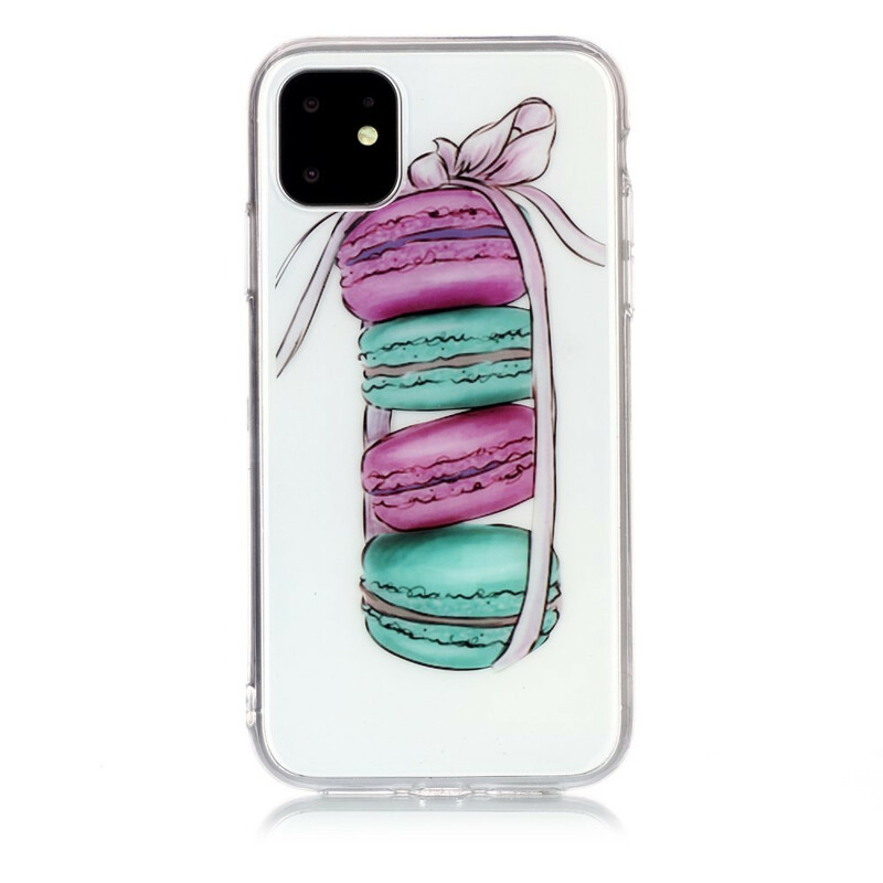 Coque iPhone 11 Transparente Macarons Gourmands