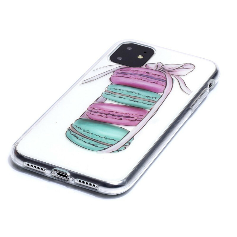 Coque iPhone 11 Transparente Macarons Gourmands