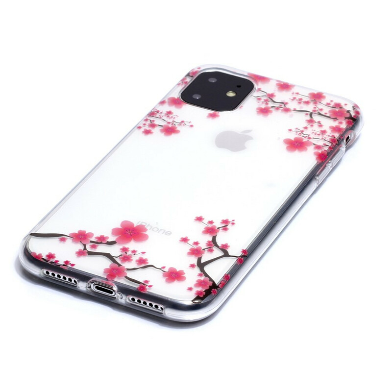 Coque iPhone 11 Transparente Arbre Fleuri