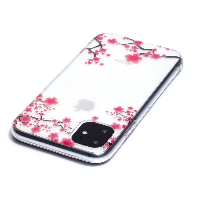 Coque iPhone 11 Transparente Arbre Fleuri