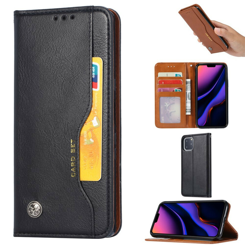 Flip Cover iPhone 11 Pro Max Simili Cuir Porte-Cartes