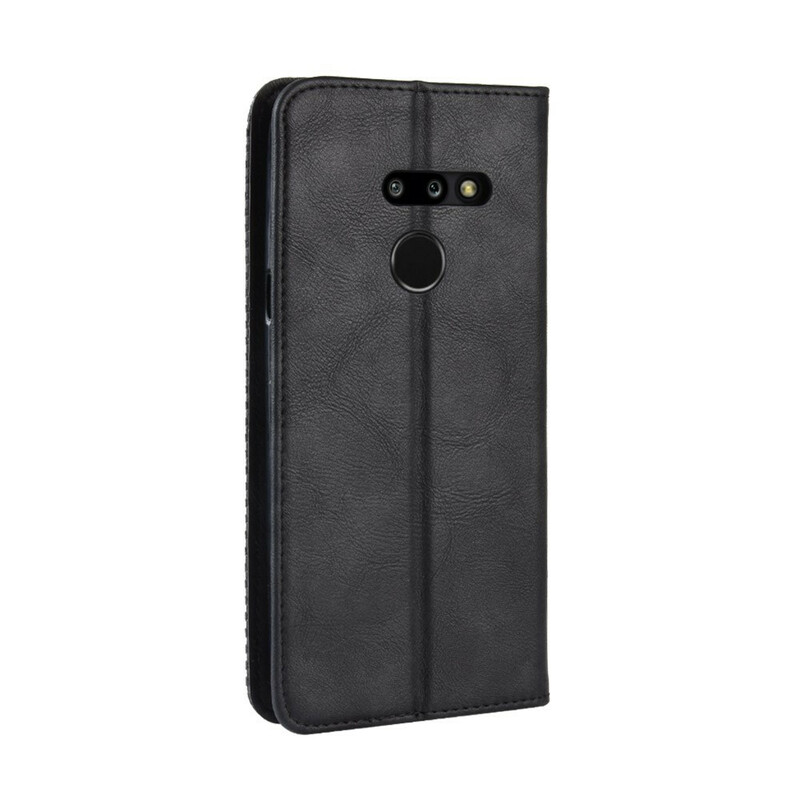 Flip Cover LG G8 ThinQ Effet Cuir Vintage Stylisé