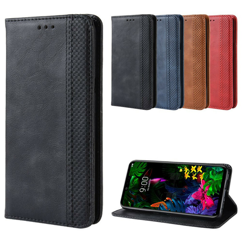 Flip Cover LG G8 ThinQ Effet Cuir Vintage Stylisé