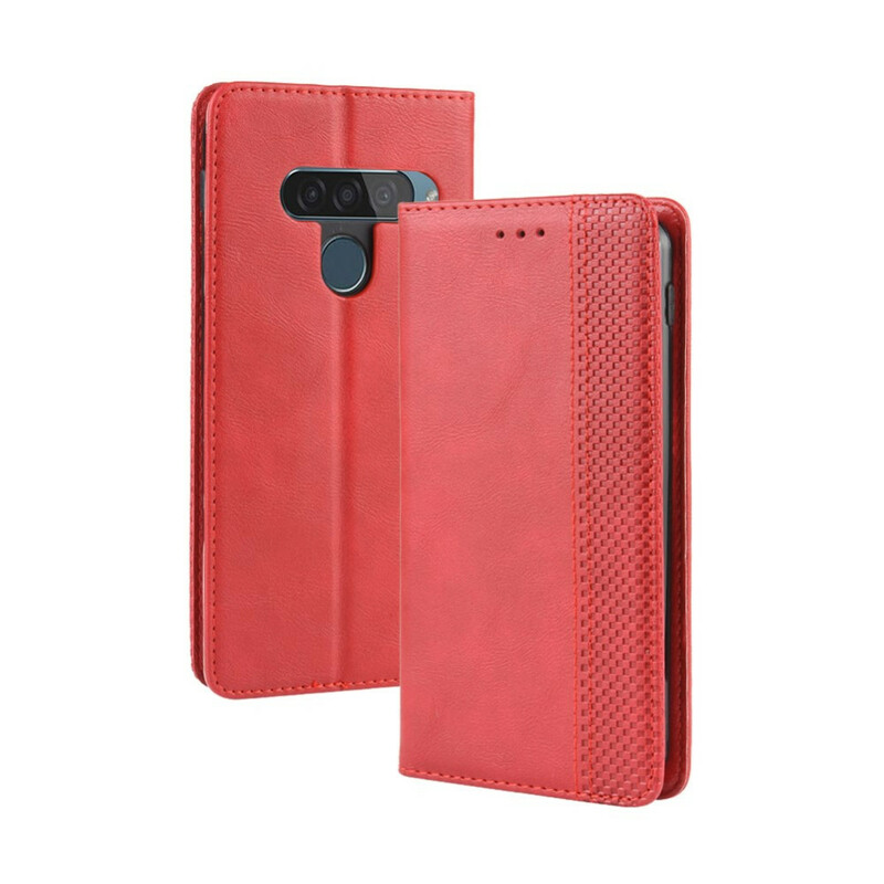 Flip Cover LG G8S ThinQ Effet Cuir Vintage Stylisé