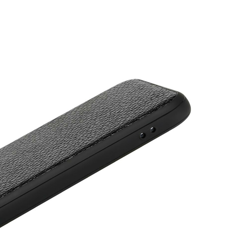 Coque iPhone XS Véritable Cuir Litchi