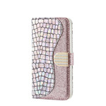 Housse iPhone XR Croco Diamants