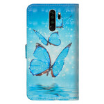 Housse Xiaomi Redmi Note 8 Pro Papillons Bleus Volants