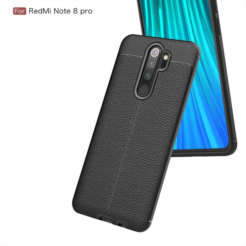 Coque Xiaomi Redmi Note 8 Pro Effet Cuir Litchi Double line