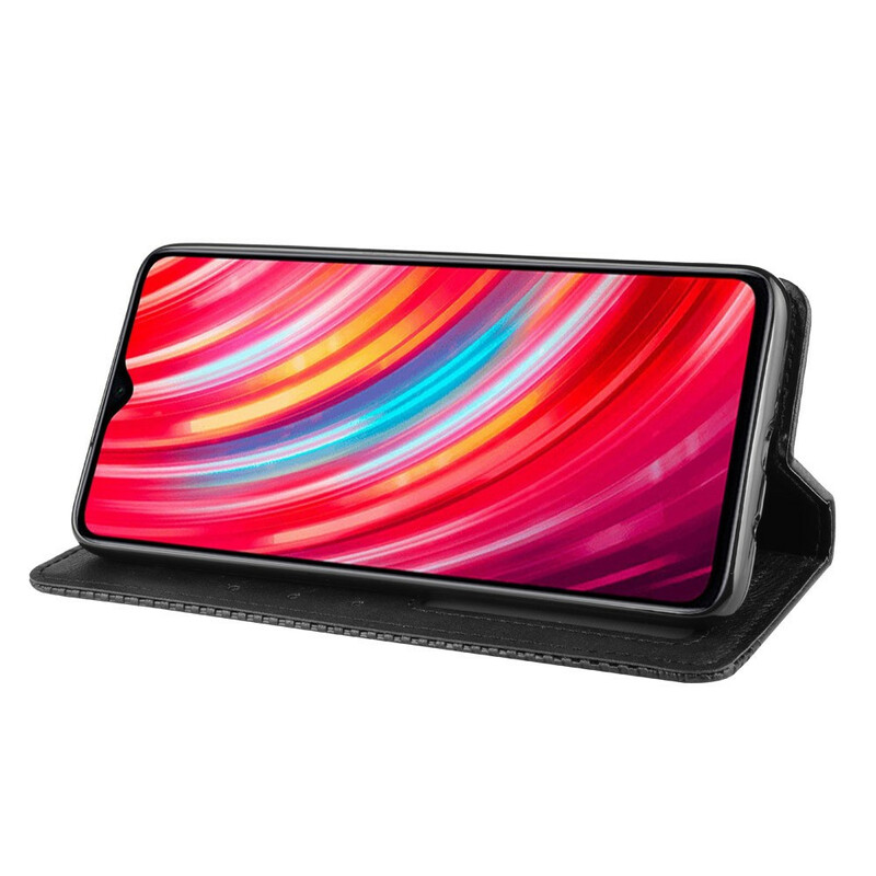 Flip Cover Xiaomi Redmi Note 8 Pro Effet Cuir Vintage Stylisé