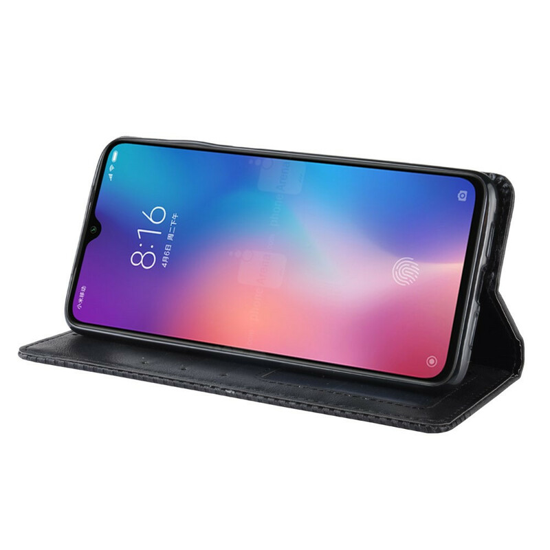 Flip Cover Xiaomi Mi 9 Lite Effet Cuir Vintage Stylisé