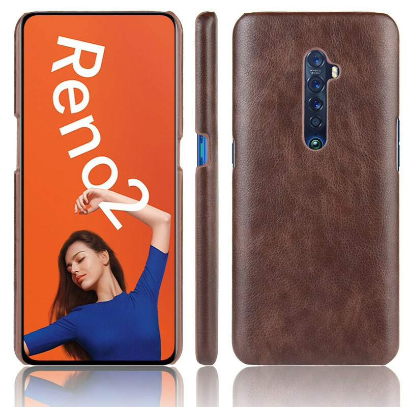 Coque Oppo Reno 2 Effet Cuir Litchi