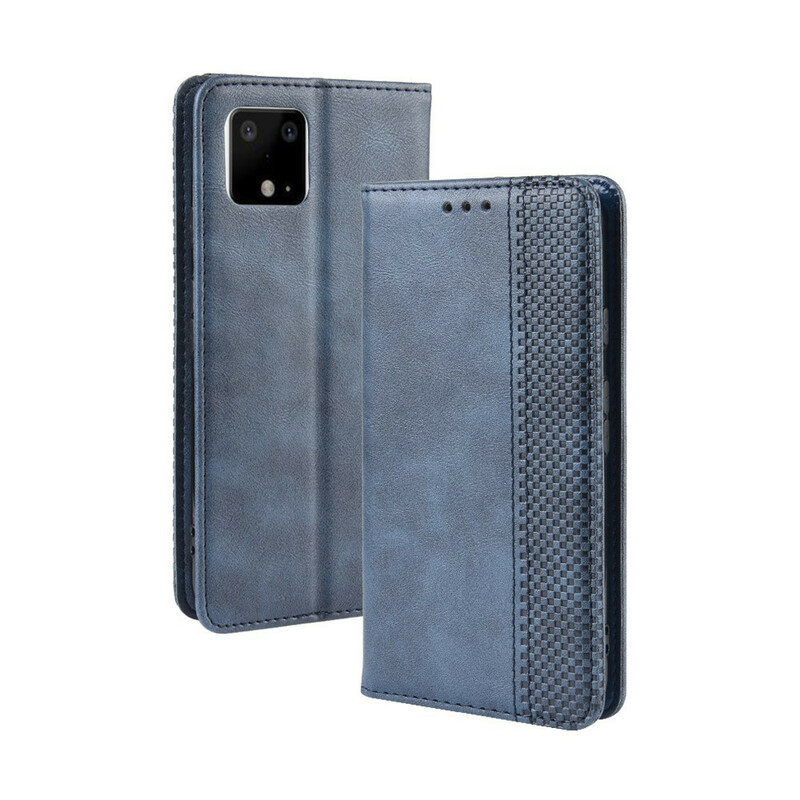 Flip Cover Google Pixel 4 XL Effet Cuir Vintage Stylisé