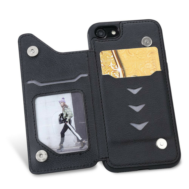 Coque iPhone 8 / 7 Porte-Cartes Support Impression Chat