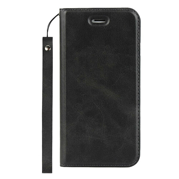 Flip Cover iPhone SE 2 / 8 / 7 Simili Cuir avec Lanière