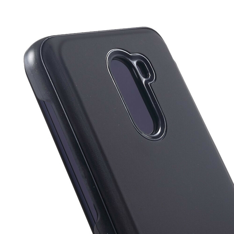 Flip Cover Xiaomi Pocophone F1 Miroir et Effet Cuir