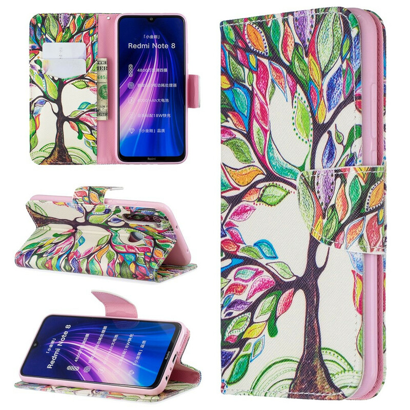 Housse Xiaomi Redmi Note 8 Arbre Coloré