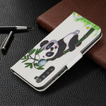 Housse Xiaomi Redmi Note 8 Panda sur le Bambou