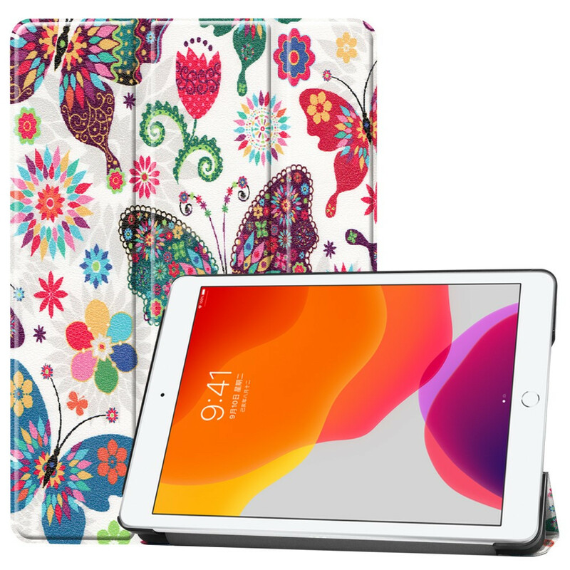 Smart Case iPad 10.2" (2019) Simili Cuir Florale Vintage