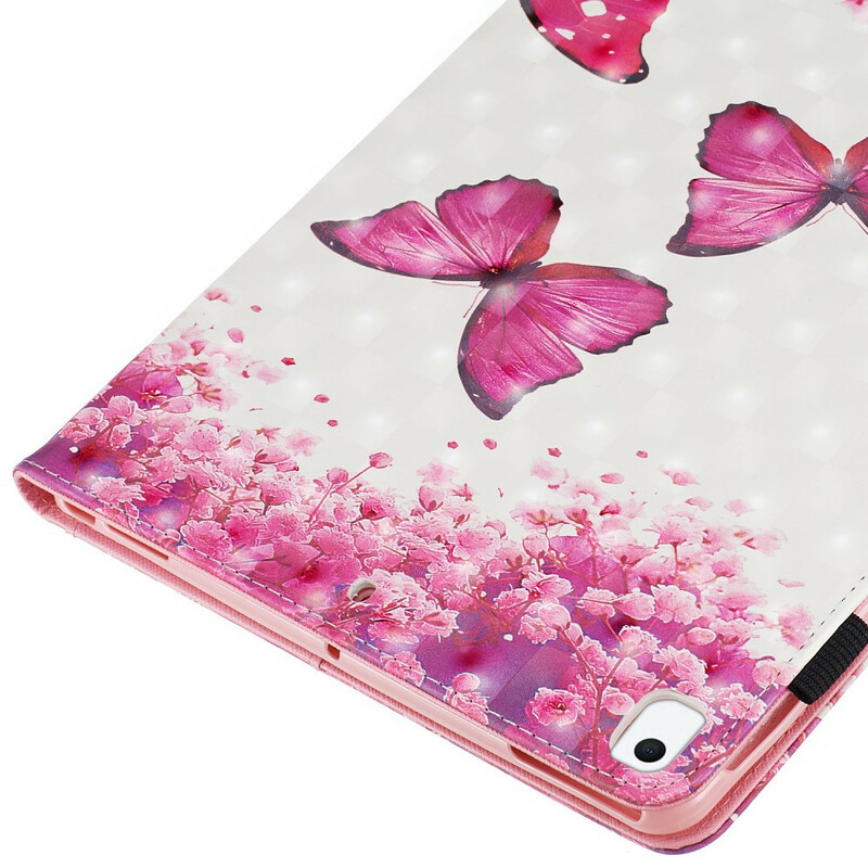 Housse iPad 10.2" (2019) Papillons Rouges