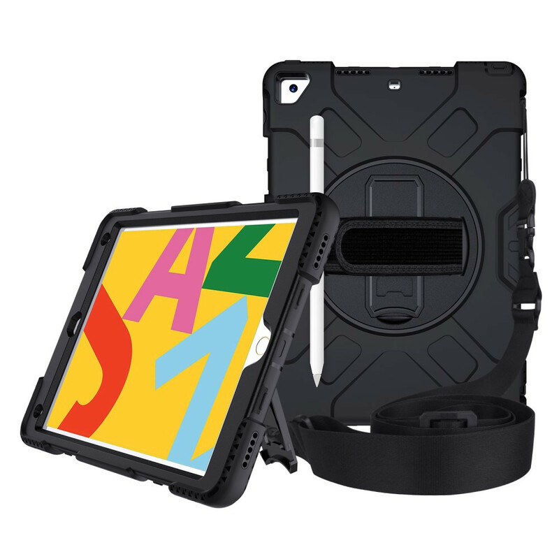 Coque iPad 10.2" (2019) Super Résistante Sangle et Bandoulière