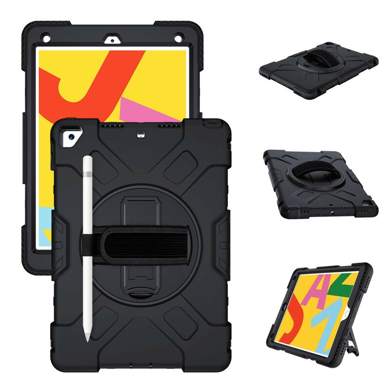 Coque iPad 10.2" (2019) Super Résistante Sangle et Bandoulière