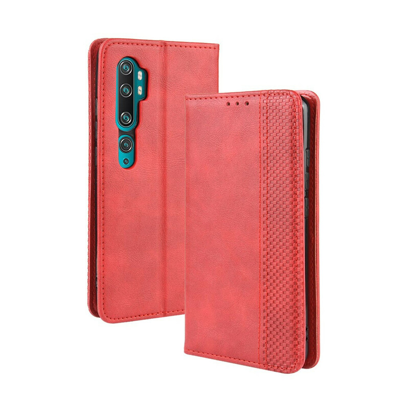 Flip Cover Xiaomi Mi Note 10 Effet Cuir Vintage Stylisé