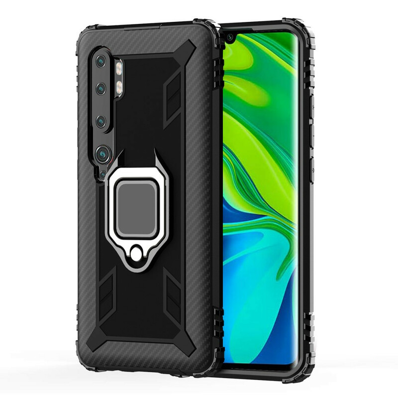 Coque Xiaomi Mi Note 10 Ring et Fibre Carbone