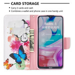 Housse Xiaomi Redmi 8 Papillons et Fleurs Peints