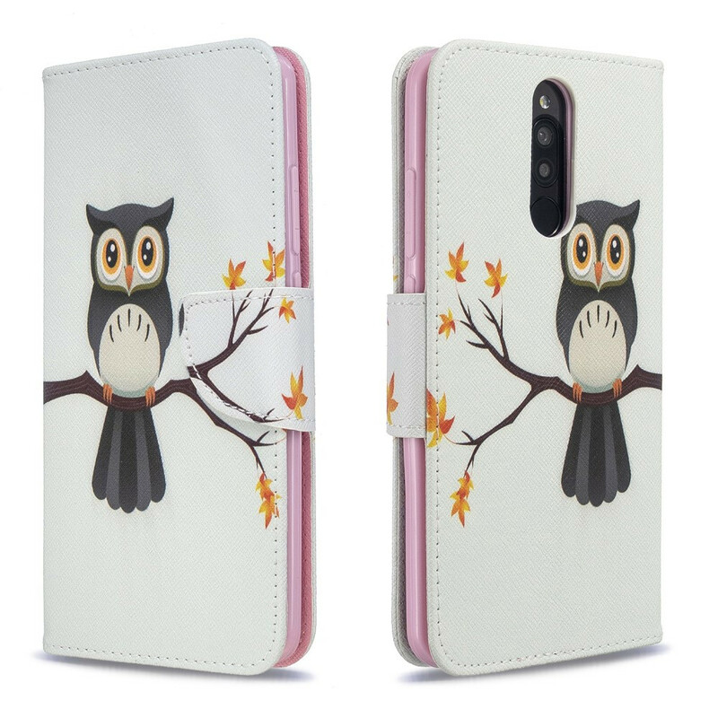 Housse Xaomi Redmi 8 Hibou Perché sur la Branche