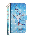 Housse Xiaomi Redmi Note 8T Papillons Bleus Volants