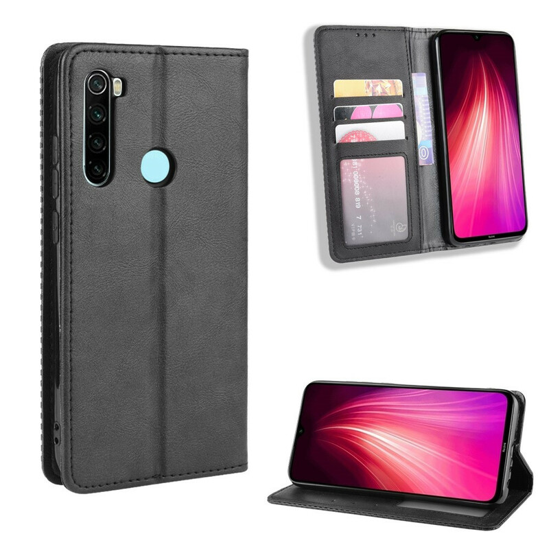 Flip Cover Xiaomi Redmi Note 8T Effet Cuir Vintage Stylisé