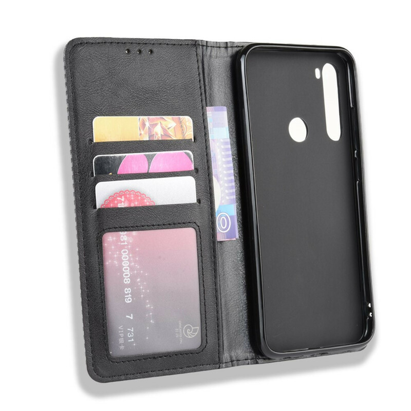 Flip Cover Xiaomi Redmi Note 8T Effet Cuir Vintage Stylisé