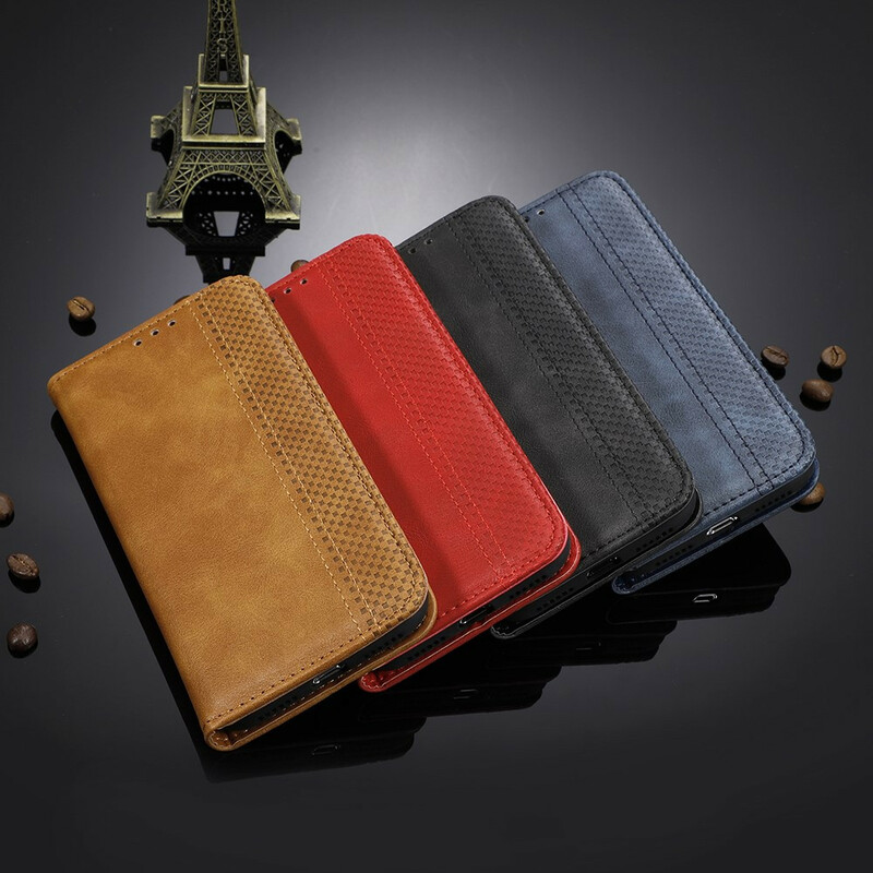 Flip Cover Xiaomi Redmi Note 8T Effet Cuir Vintage Stylisé